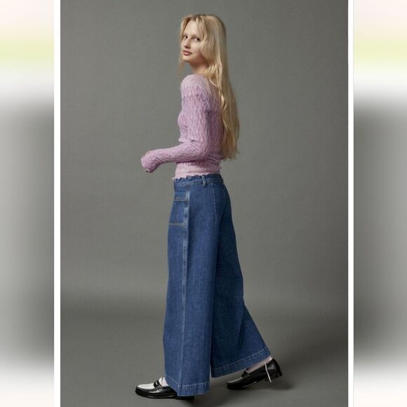 NWOT BDG A-line baggy wide-leg patch pocket jeans sz 30 - Picture 8 of 10